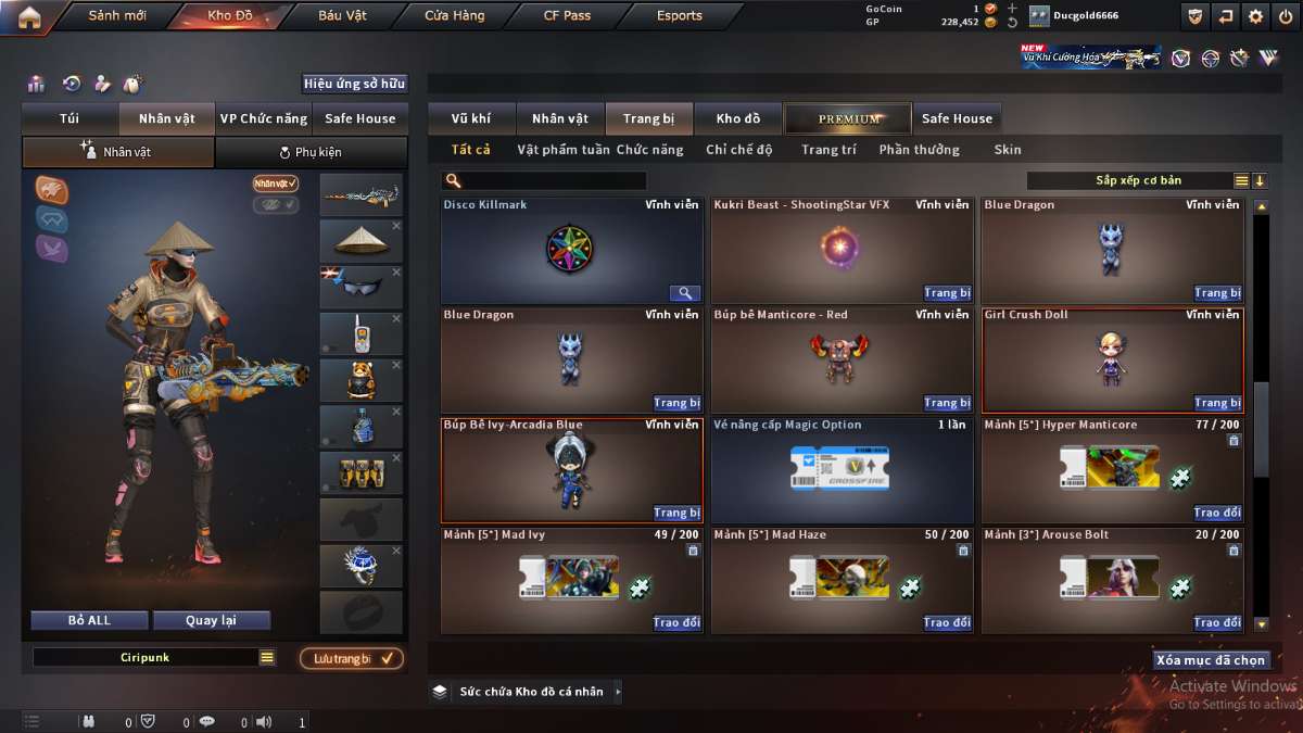 shop acc cf uy tin gia re